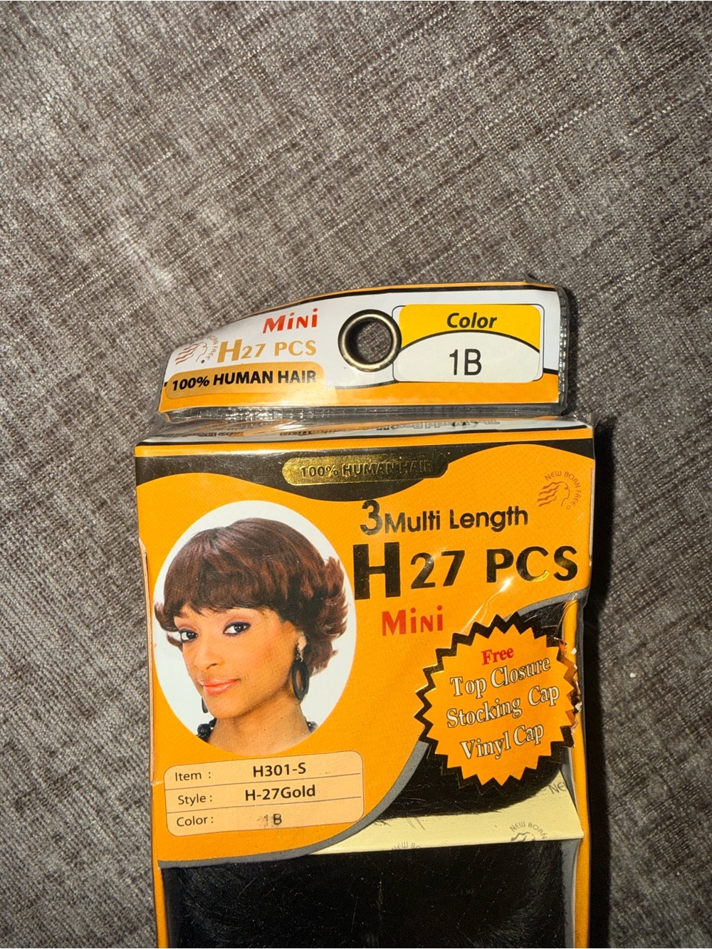 H27 PCS Mini Human Hair Wig Set Multi Length Color 1B Pre-Cut New - Picture 2 of 4